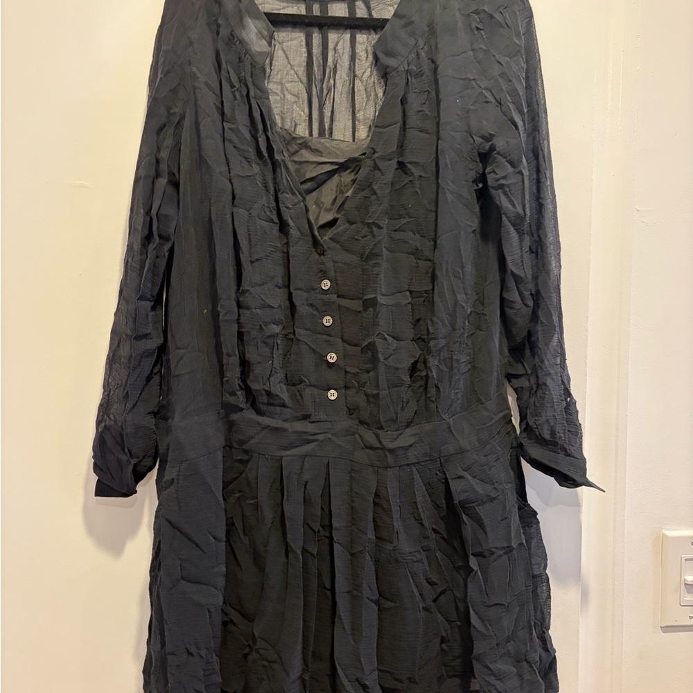 Vintage Derek Lam Charcoal Long Sleeve Dress
